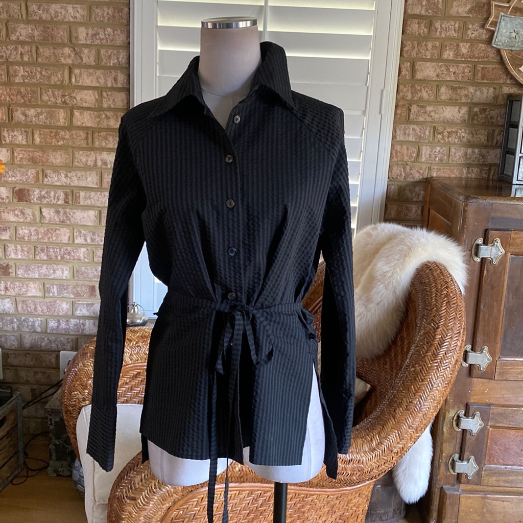 Matthildur Black Blouse 1x Excellent Lagenlook Iceland 1x **